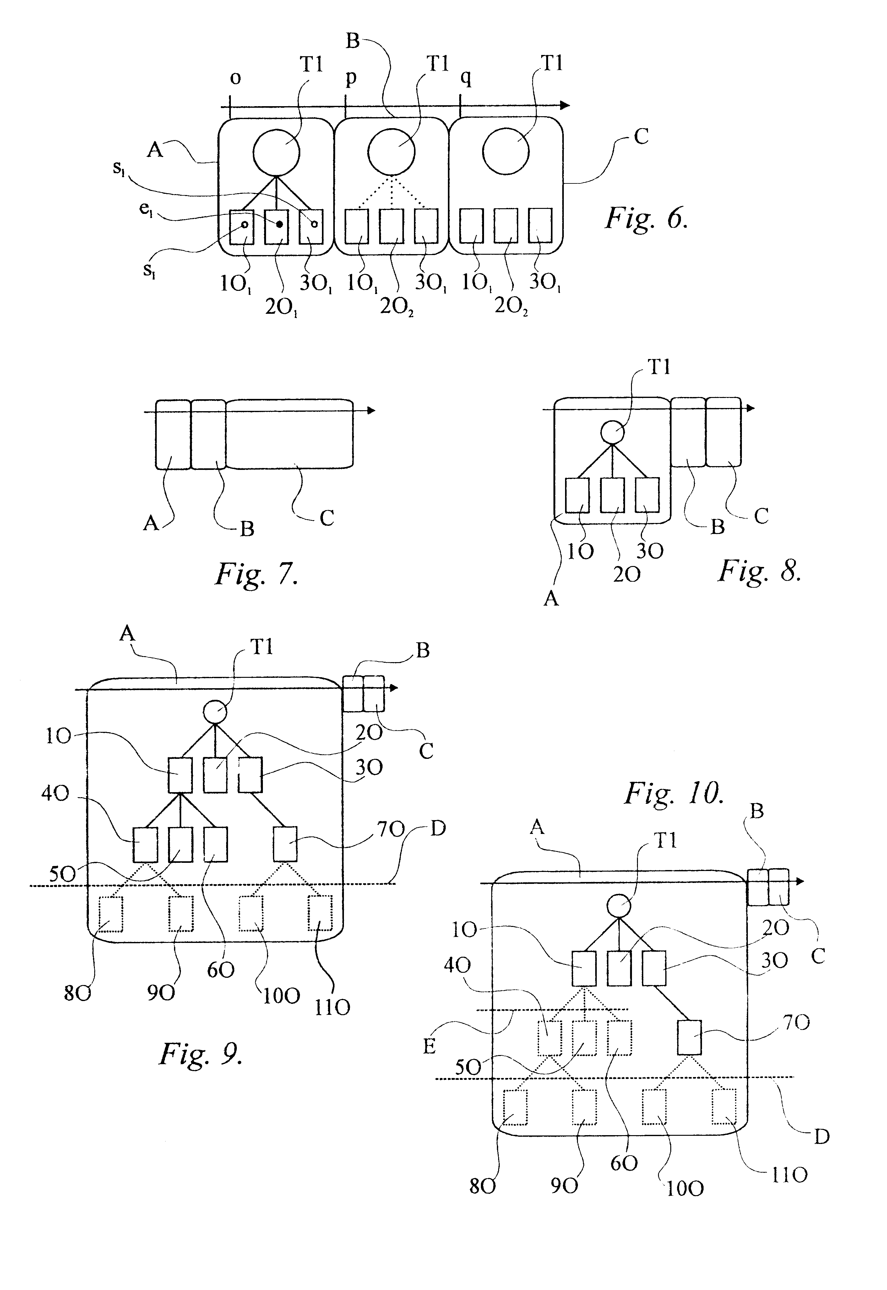 Database transaction with locking in two phases and multiple versions of objects