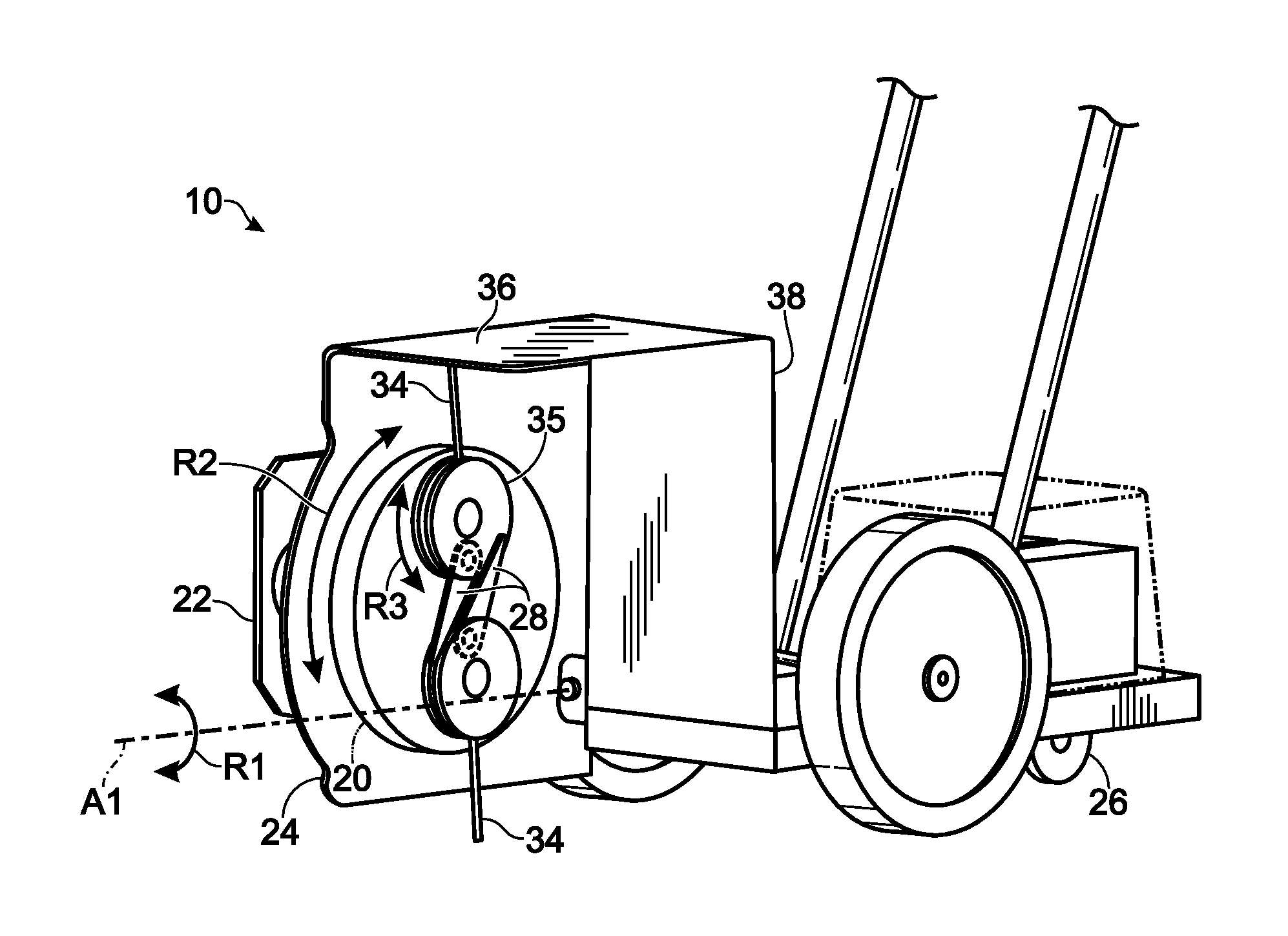 Electrically-Powered Combination Lawn Mower, Trimmer and Edger