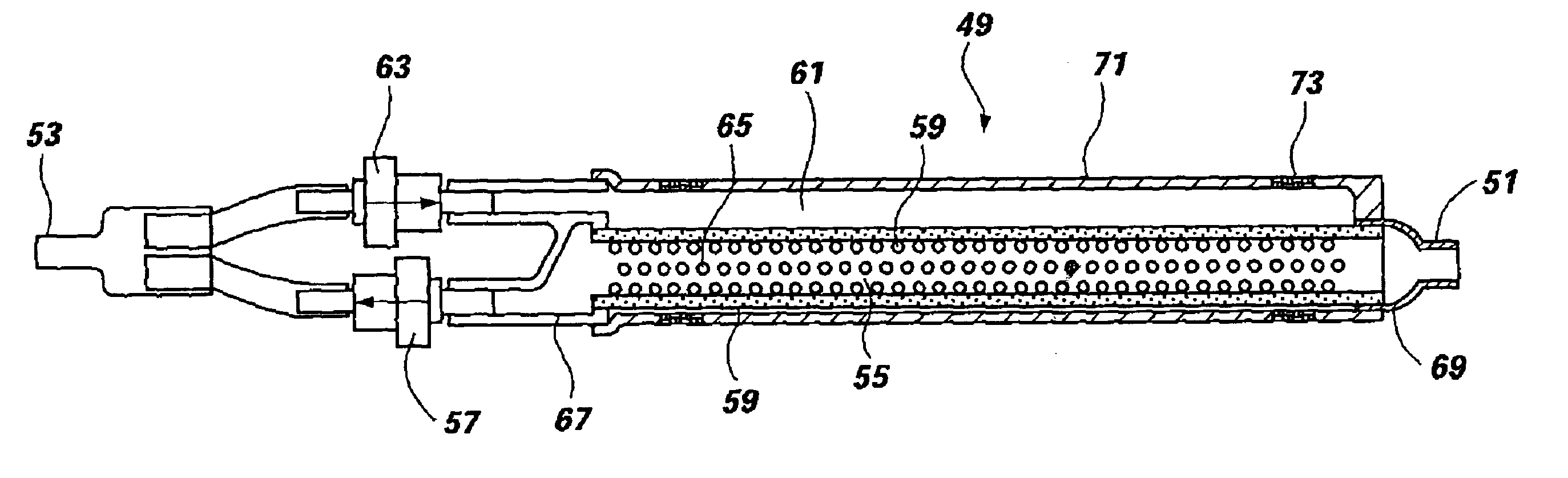 Self-priming dialysis filter