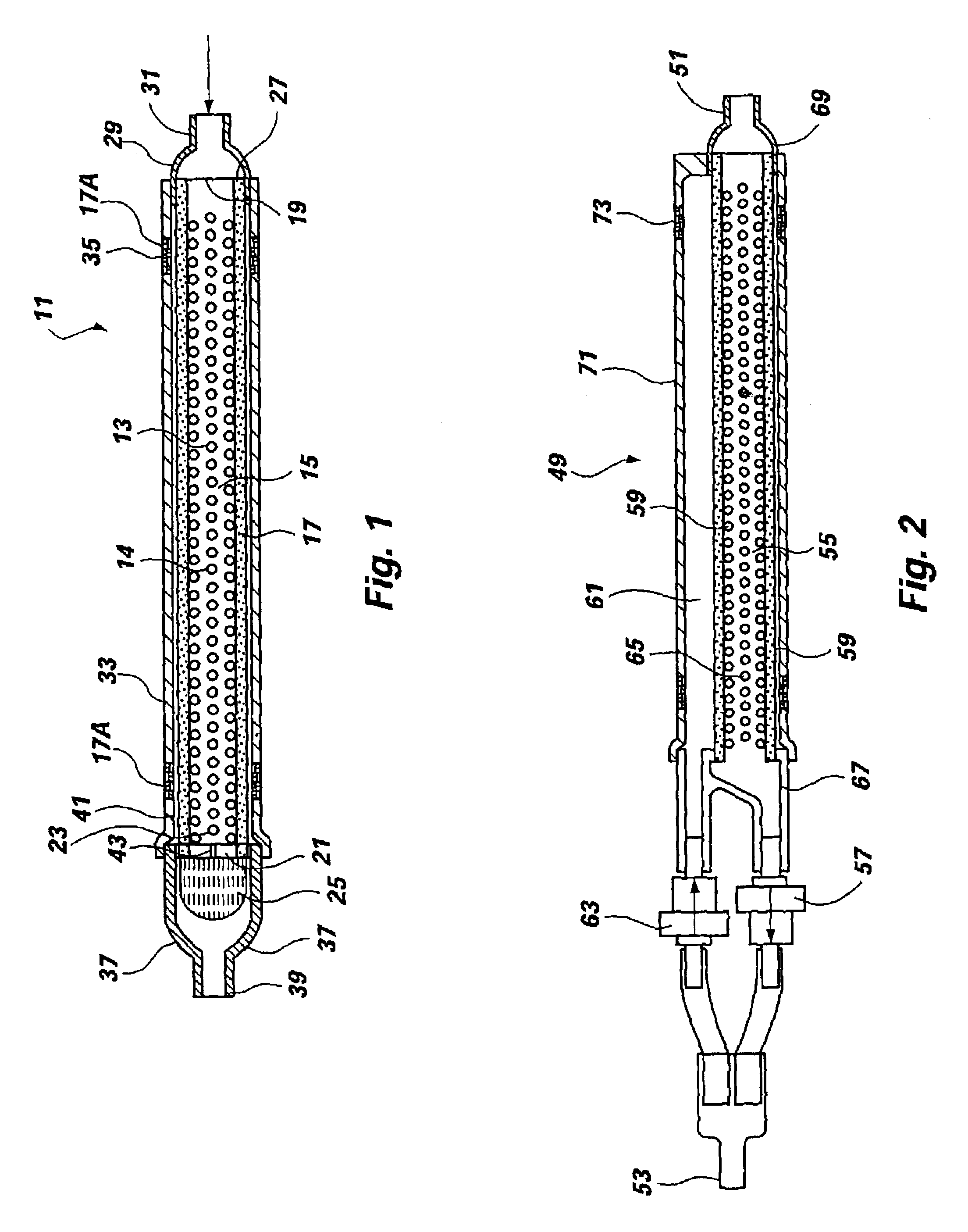 Self-priming dialysis filter