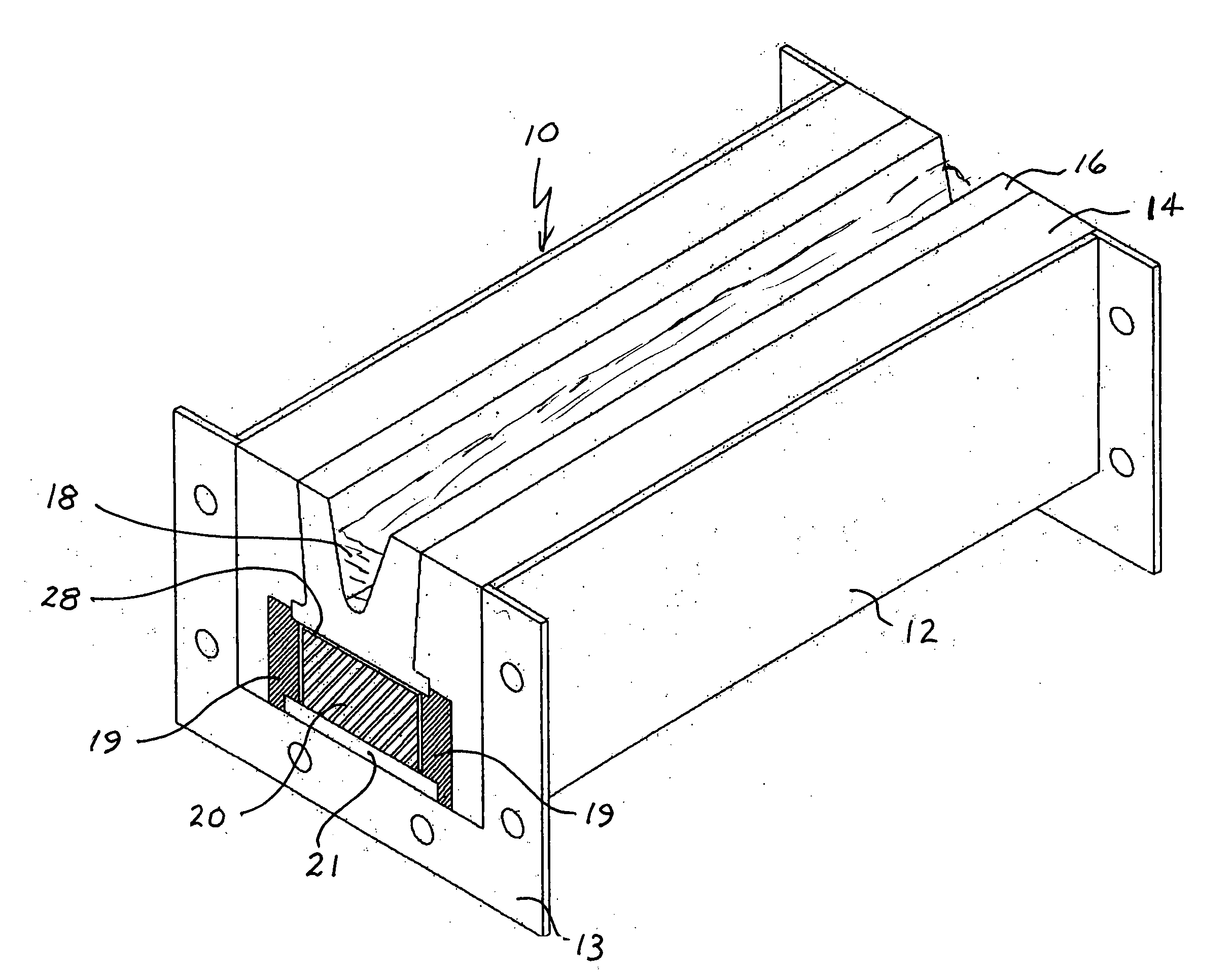 Heated trough for molten metal