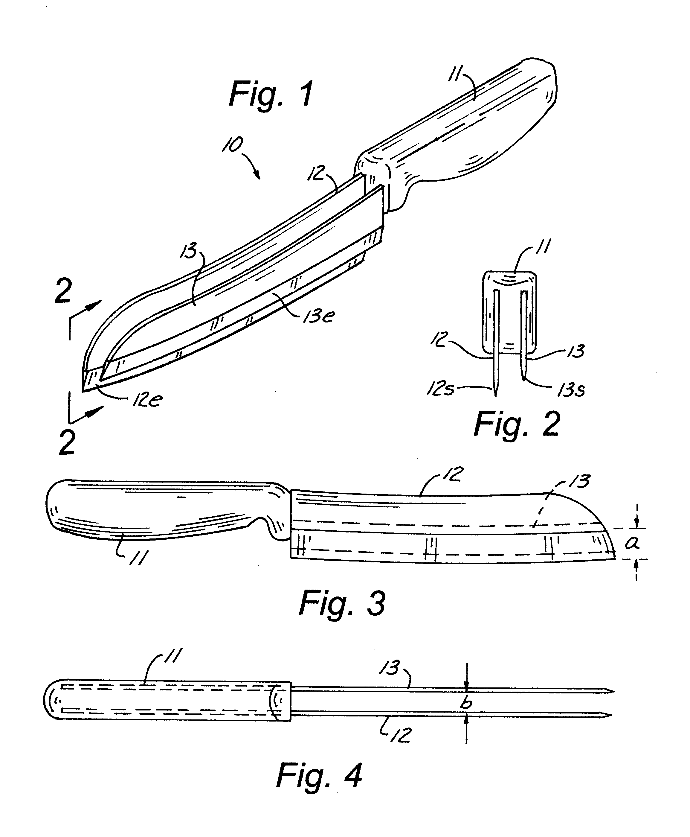 Knife and method of using same