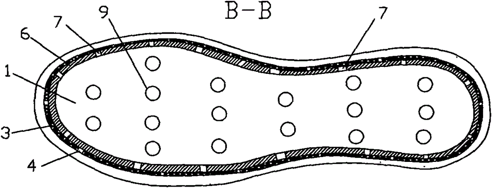 High-elasticity breathable sole