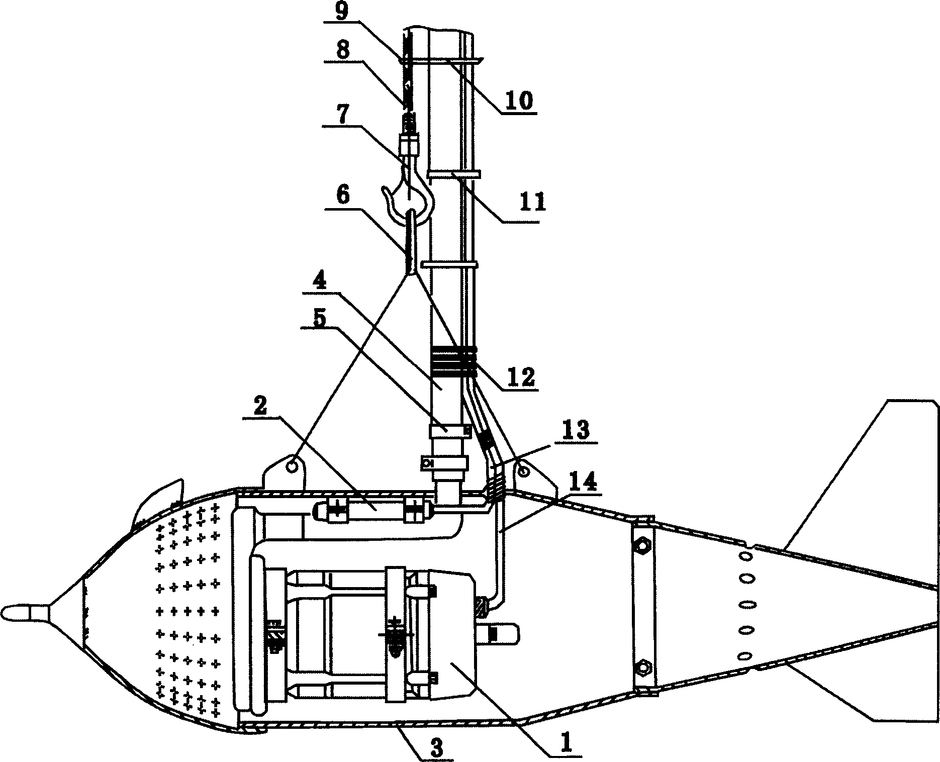 Towing type navigation water sampler