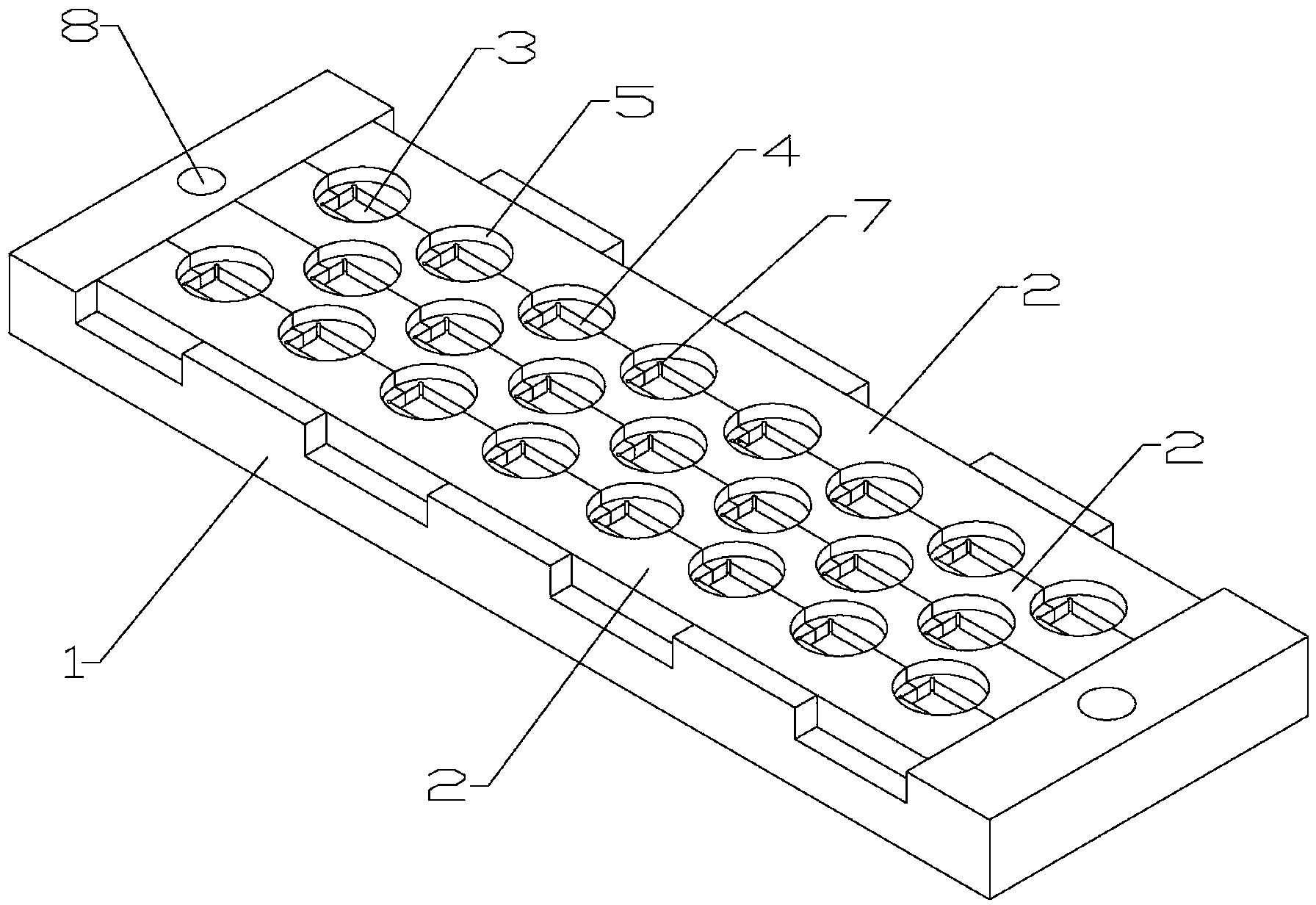 Graphite die for sintering multichip