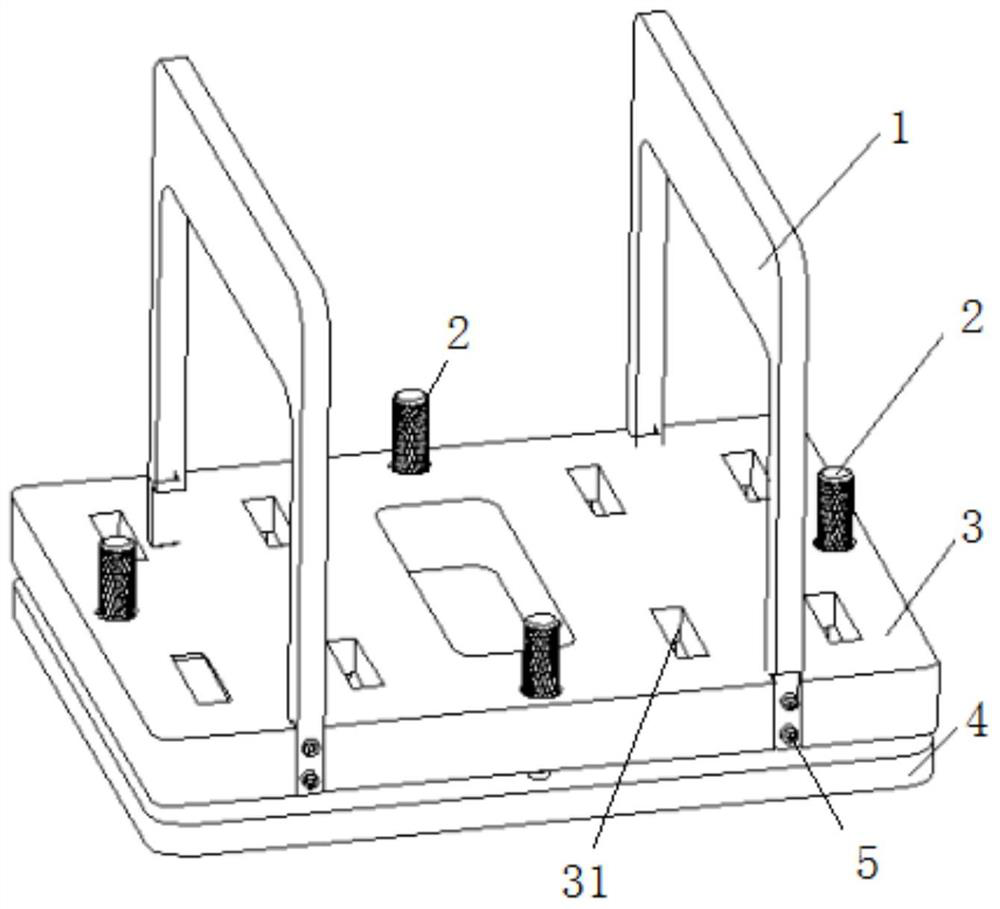 A rectangular electrical connector potting equipment and potting method