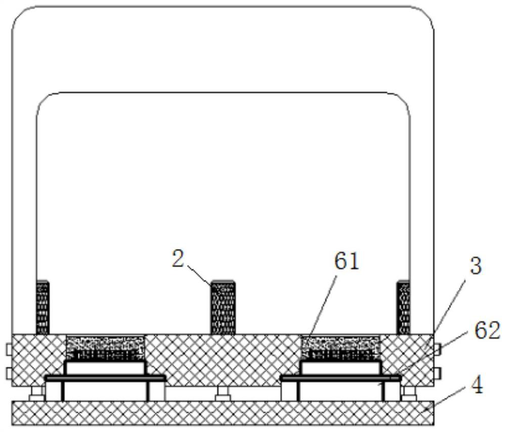 A rectangular electrical connector potting equipment and potting method