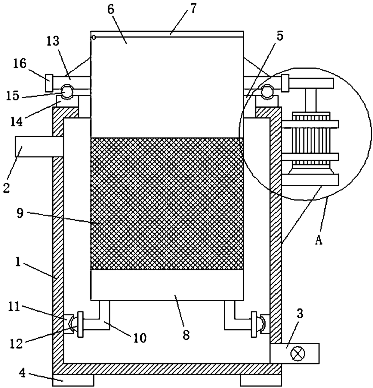 Drying type full-automatic sesame rinsing machine