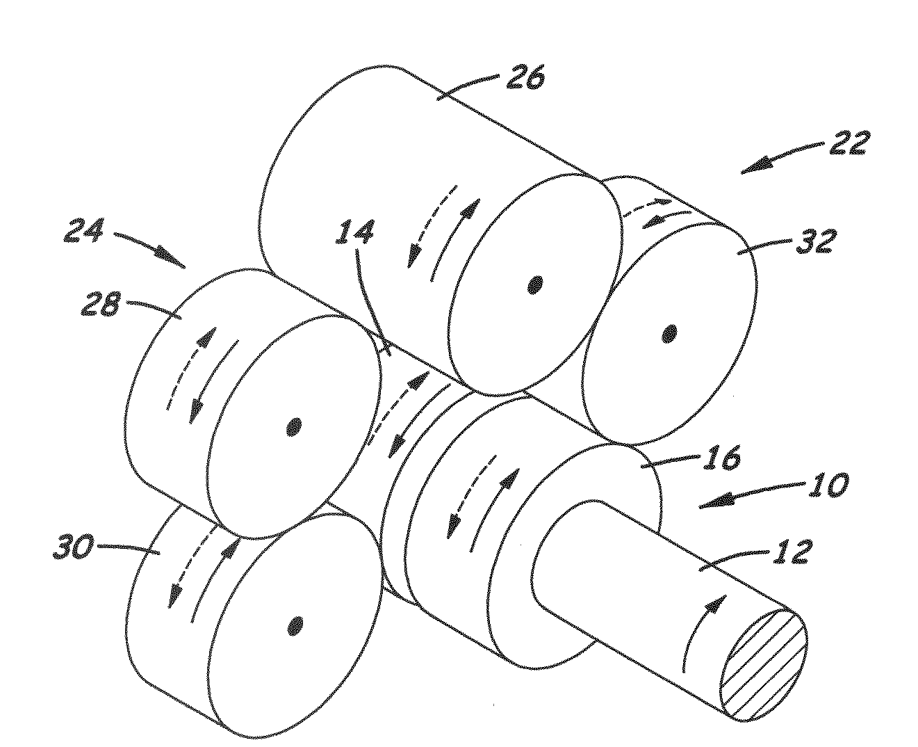 Drive conversion mechanism enabling constantly meshed gears in a drive input gear train