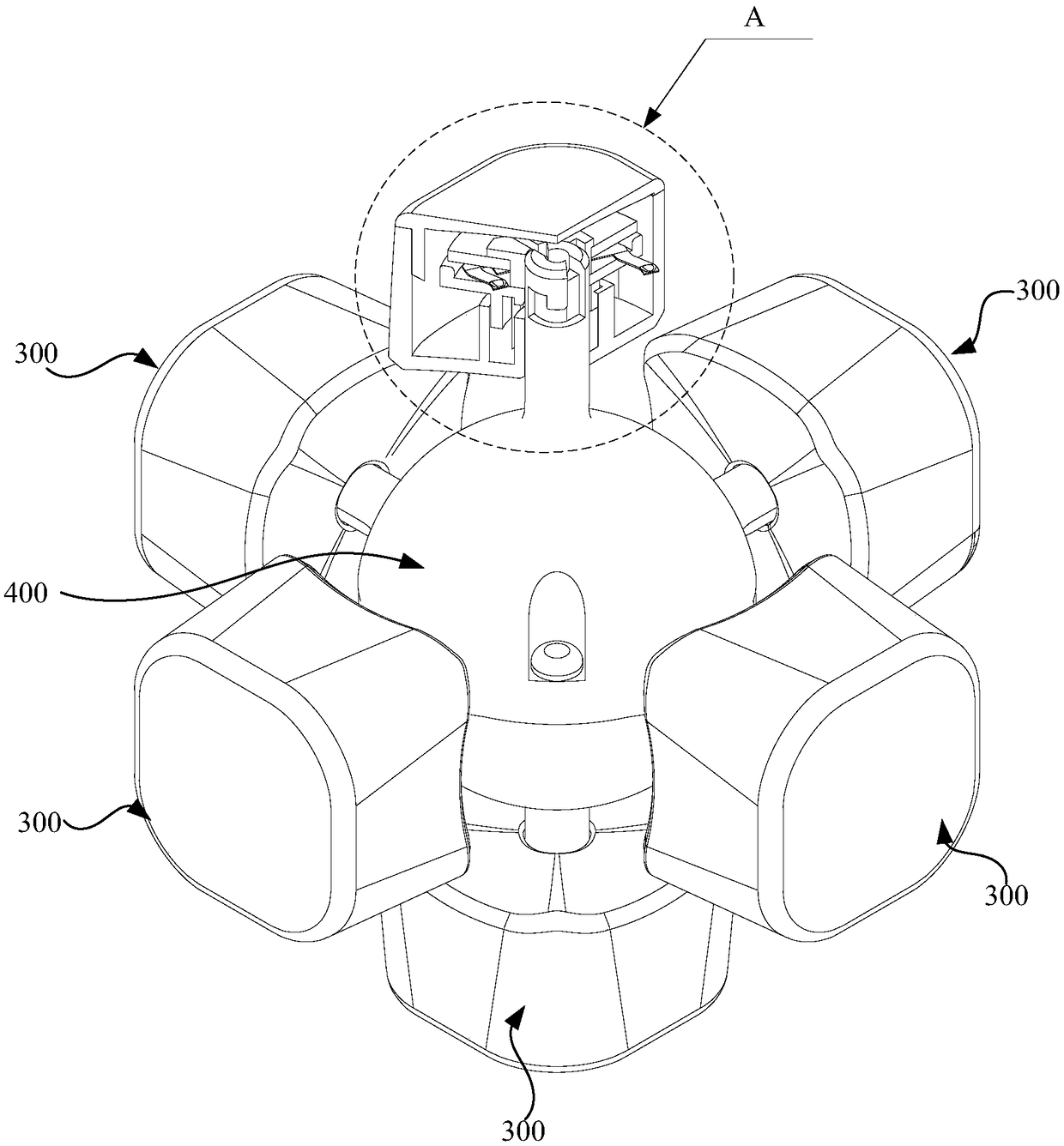 Intelligent magic cube and sensor and axial structure thereof