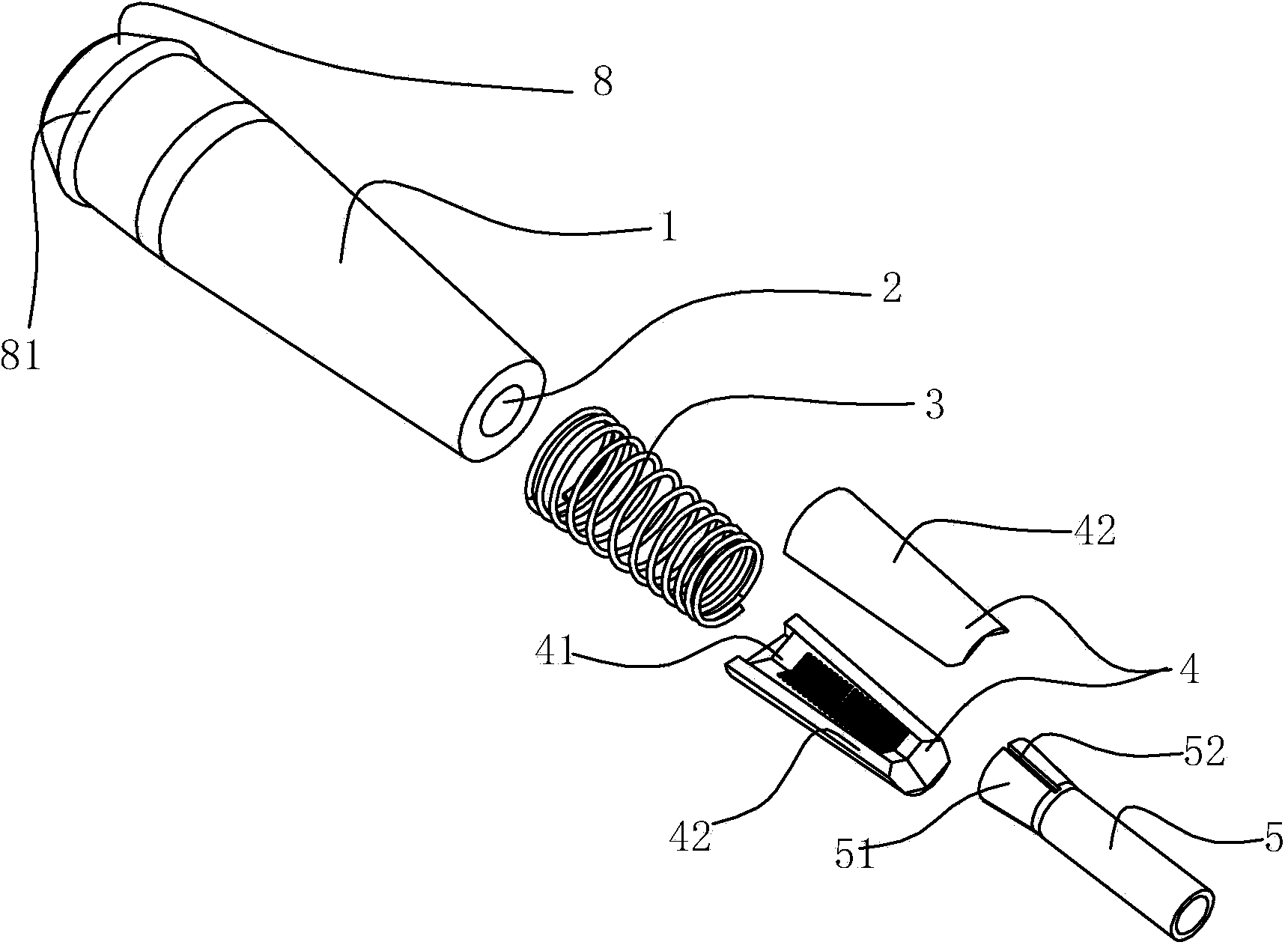 Quick connector for cables