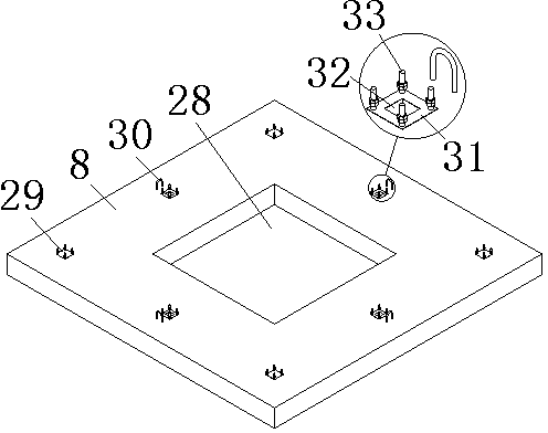 Construction method and structure for mounting reverse-construction steel pipe column in rotary drilled pile hole