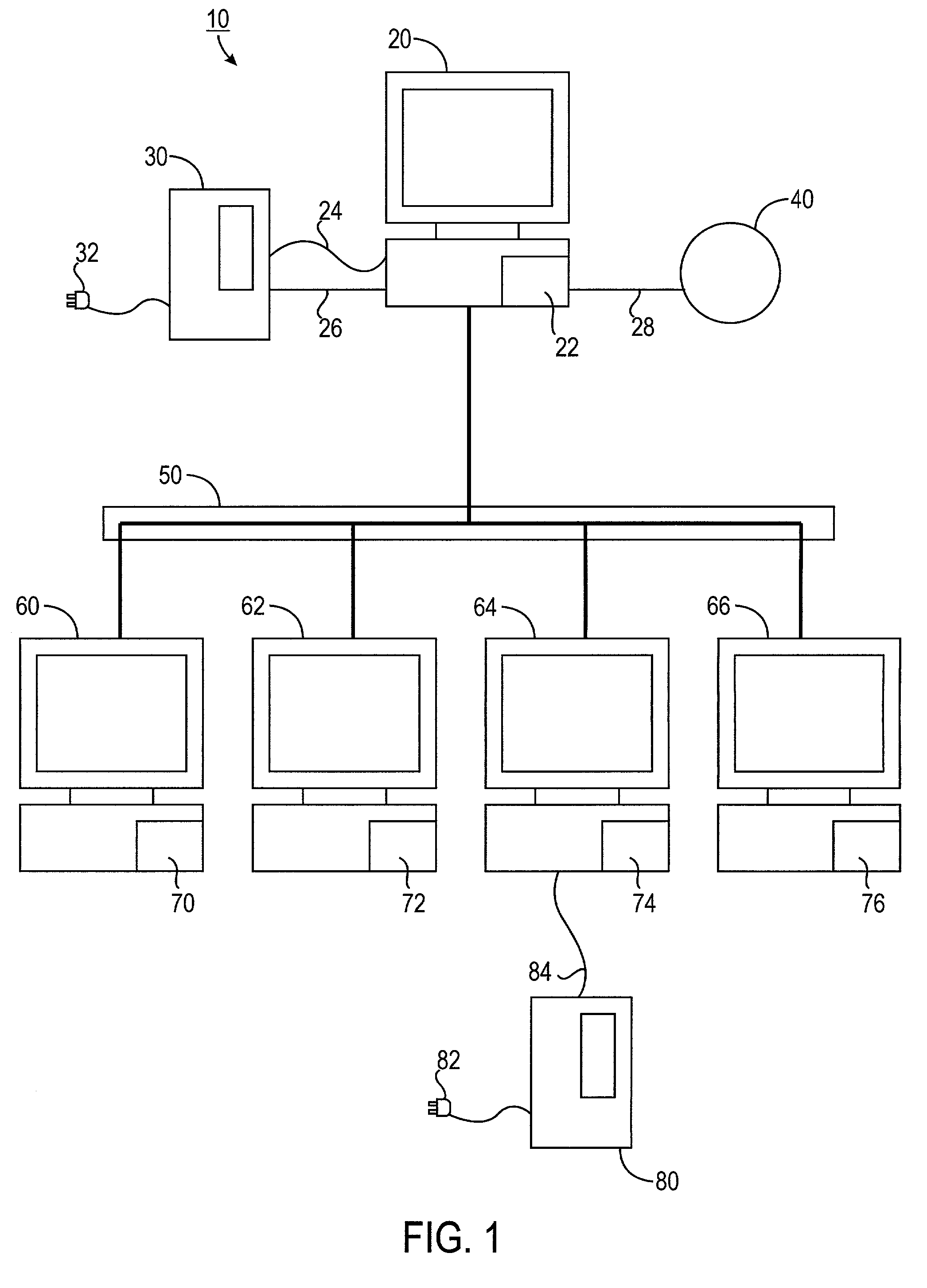 Method and system for monitoring an apparatus for a computer