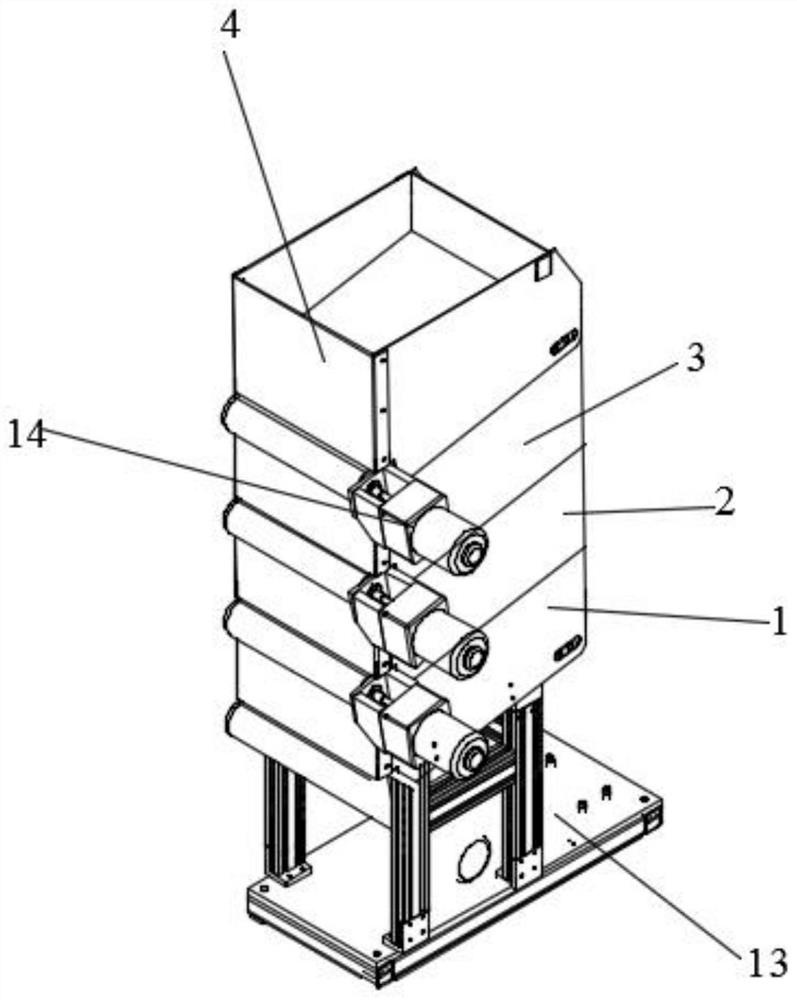 A waste wood treatment device for solid wood furniture processing