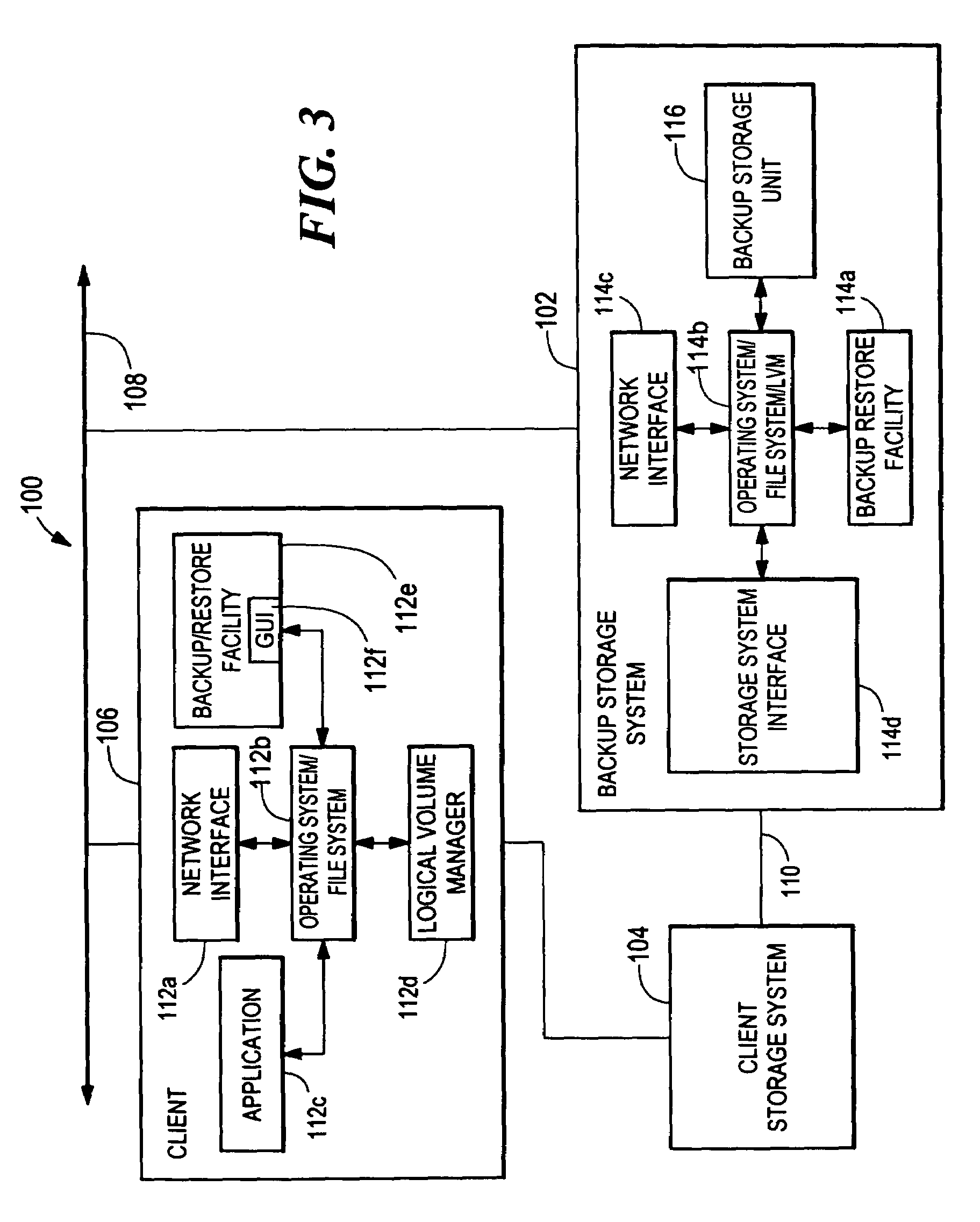 Data backup system having a flexible restore architecture