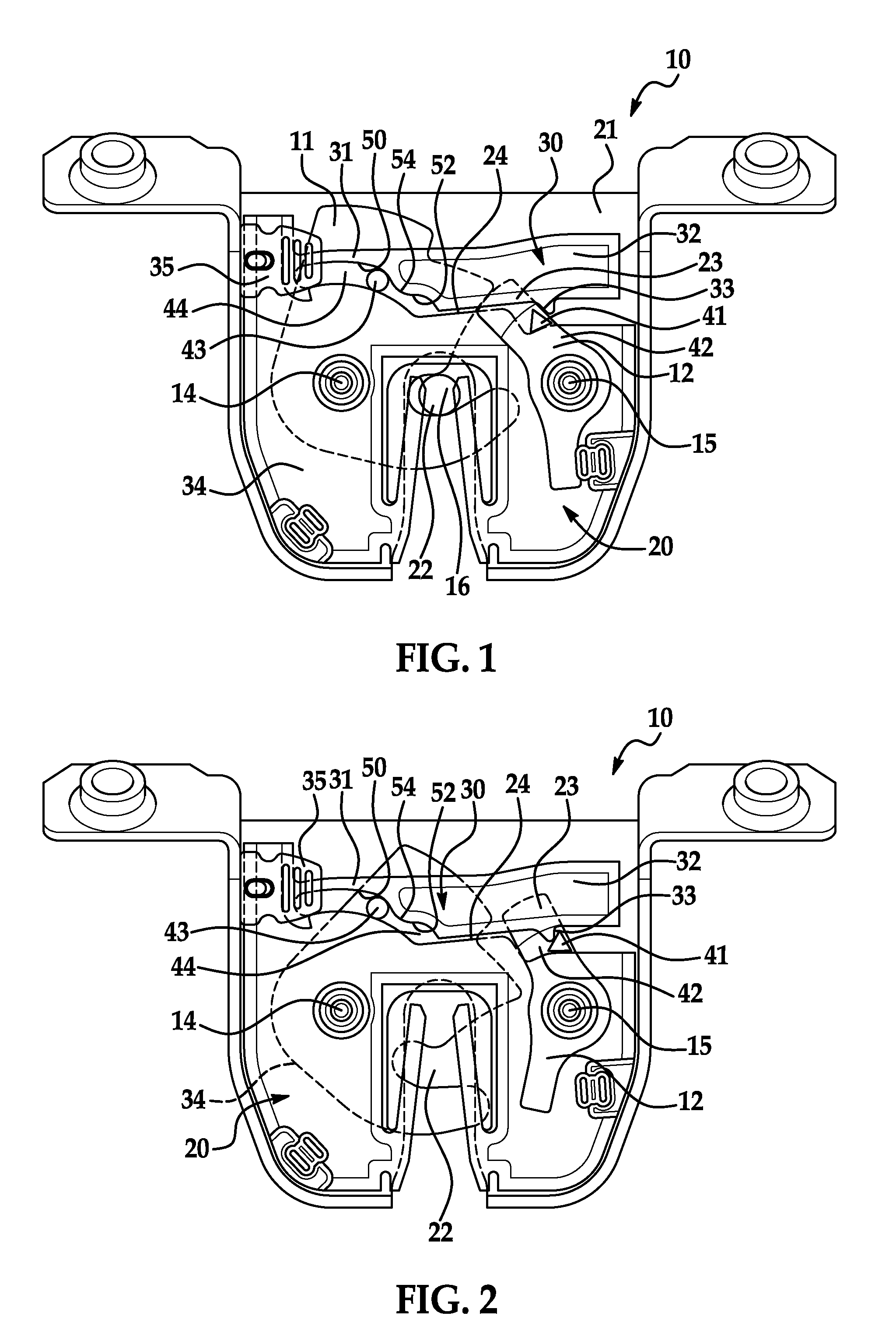 Hold open lever integrated to latch housing