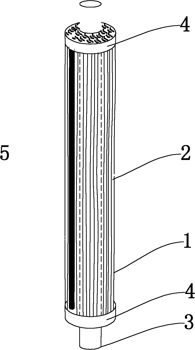 Device for desulfurizing flue gas by seawater through membrane absorption and its process