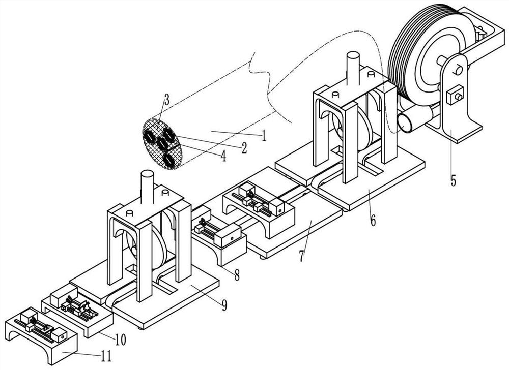 Cable insulating layer sample cutting device and method