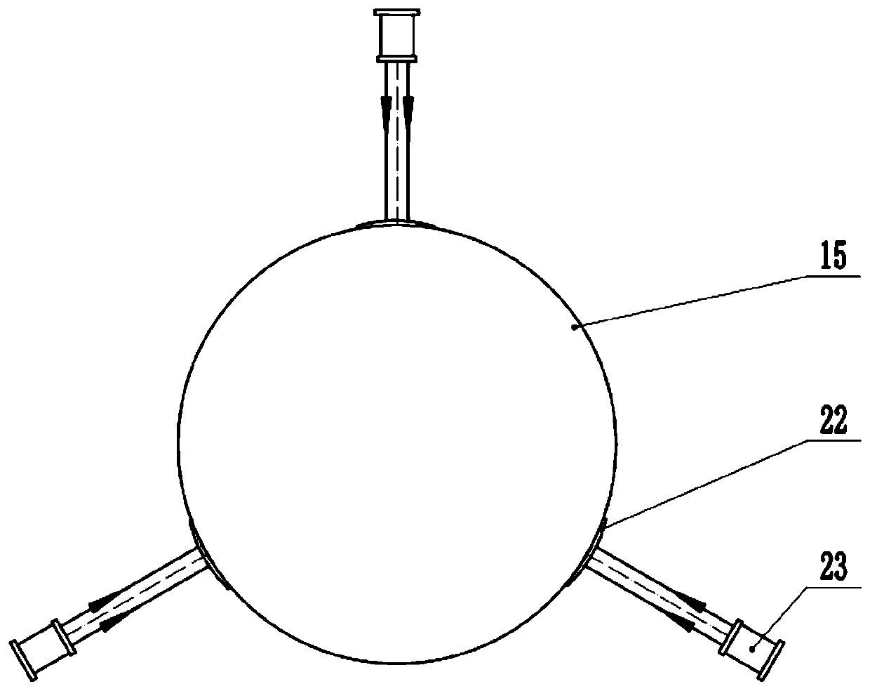 Method and device for preparing spherical metal powder through combined atomization