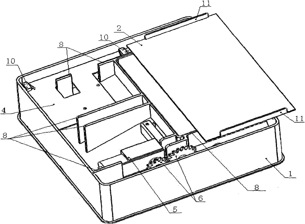 Bus money-box coin liner with built-in cover board