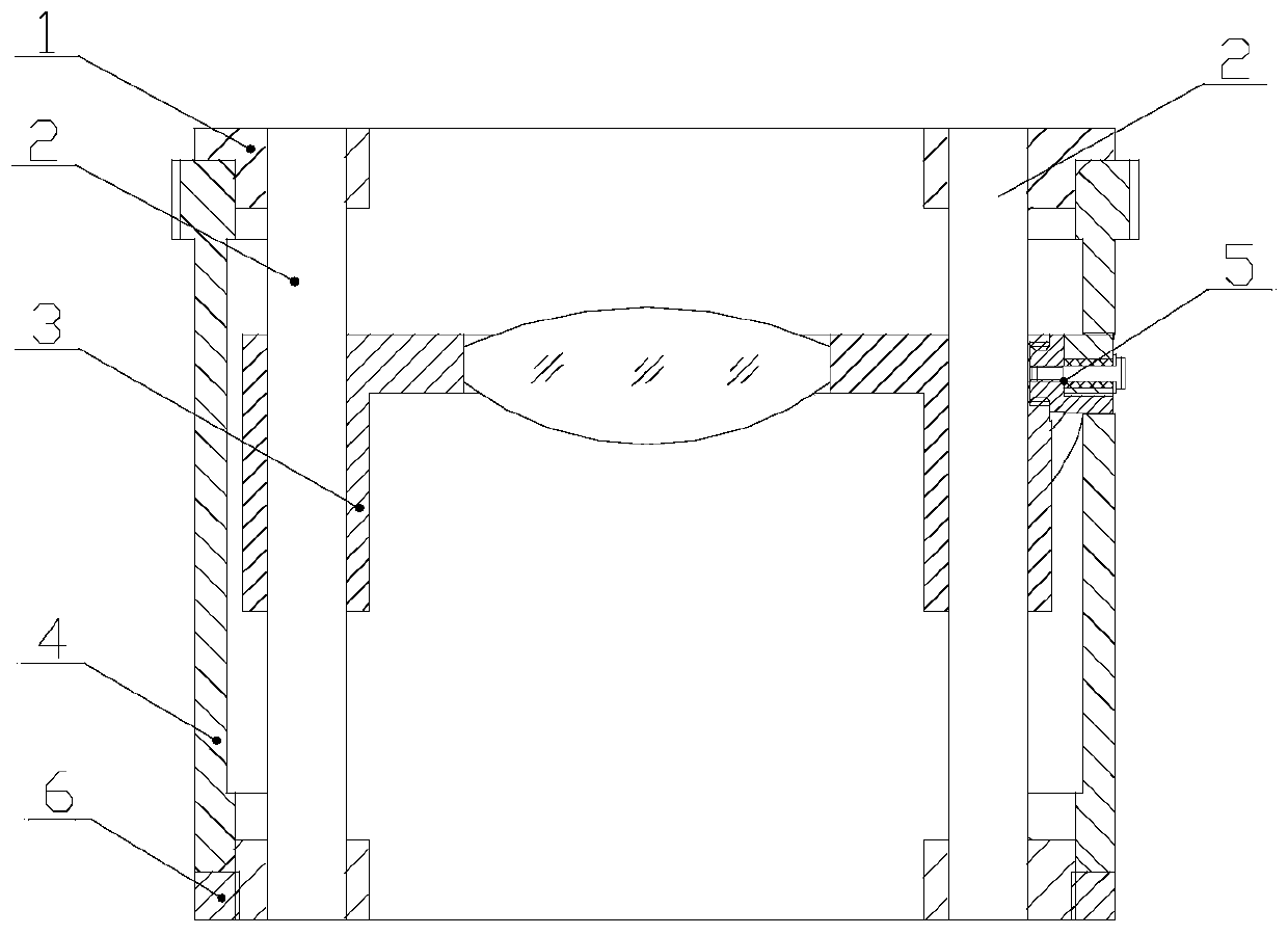 Unilateral positioning cam driving mechanism for continuous zoom lens