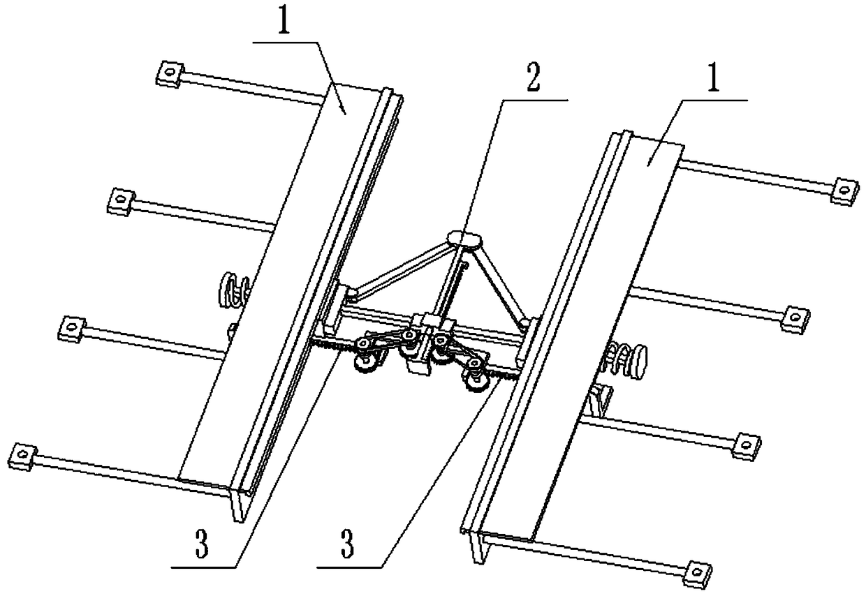 Bridge guardrail telescopic device