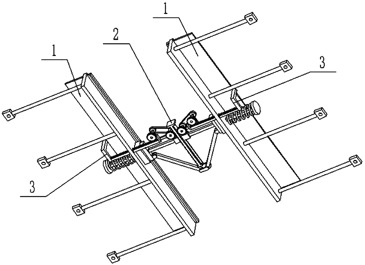 Bridge guardrail telescopic device