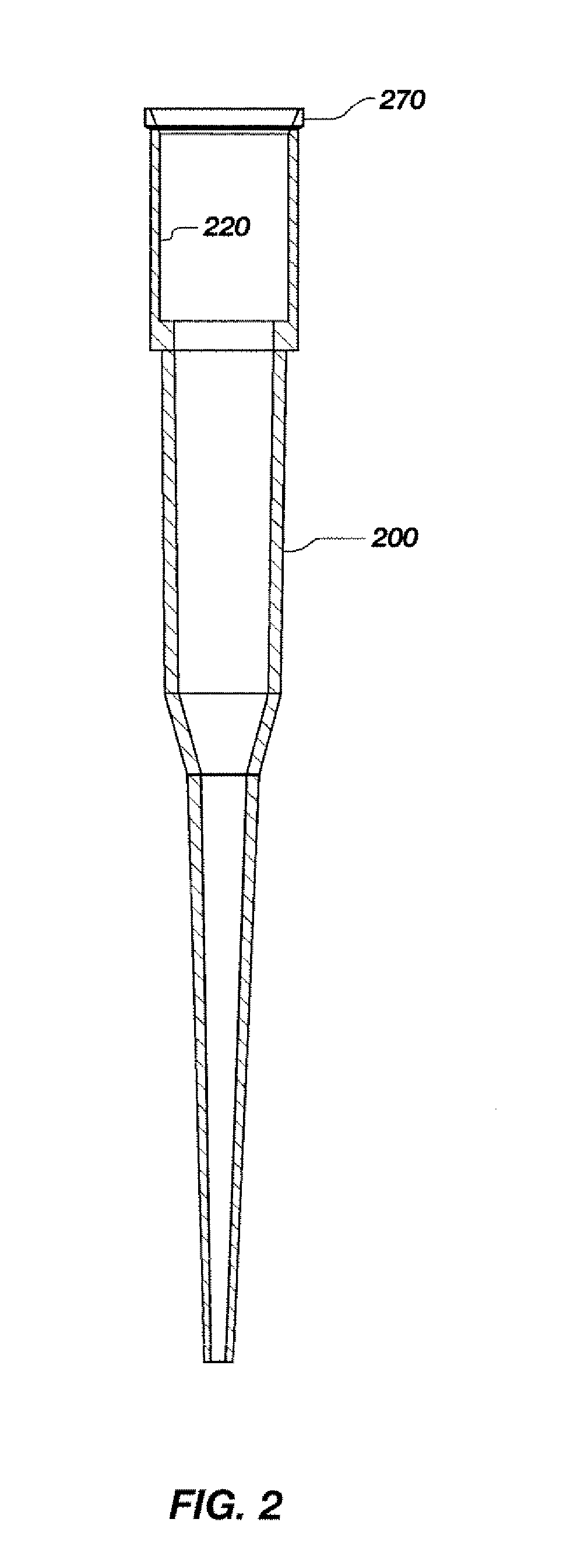 Multi-component pipette tip and associated methods