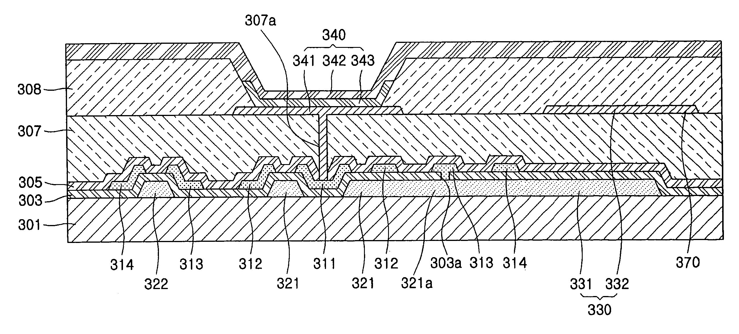 Semiconductor device and flat panel display device having the same