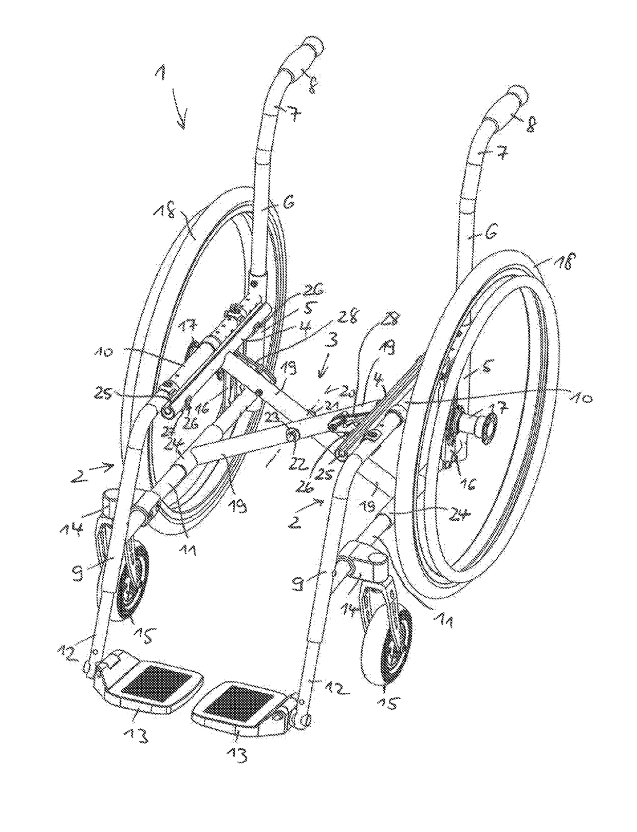 Folding wheelchair