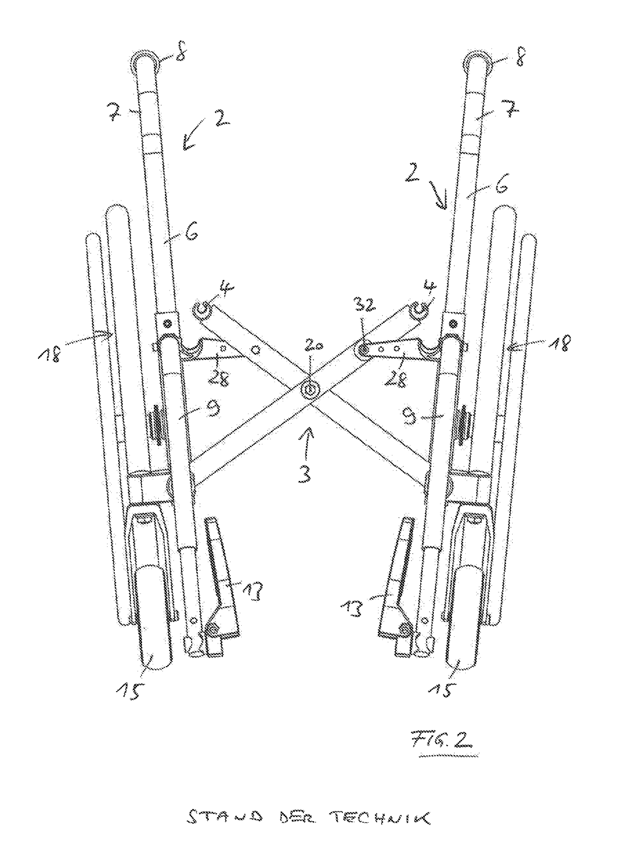 Folding wheelchair