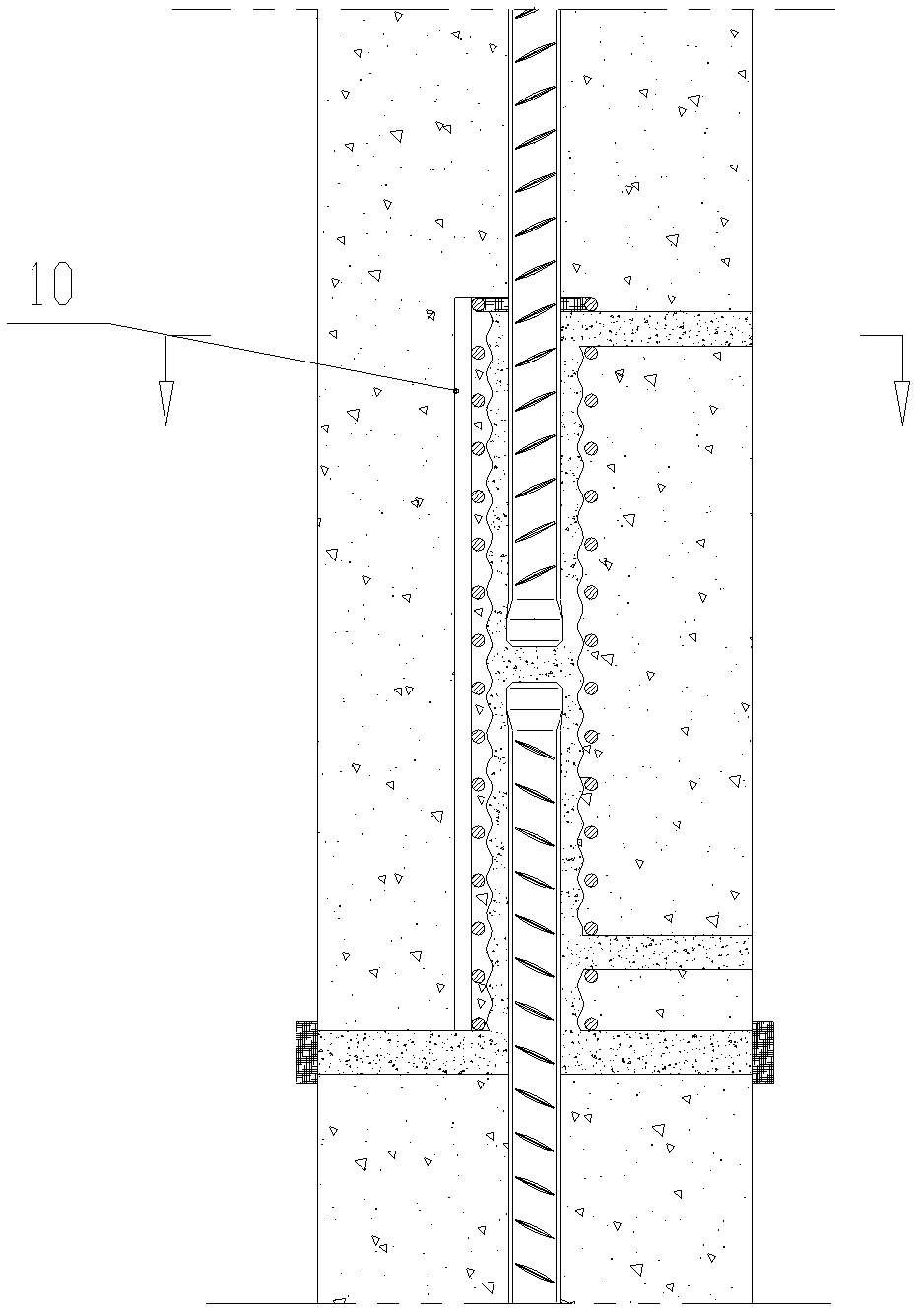 Moisture permeation and water proofing Cement grouting steel bar connecting structure of precast concrete unit