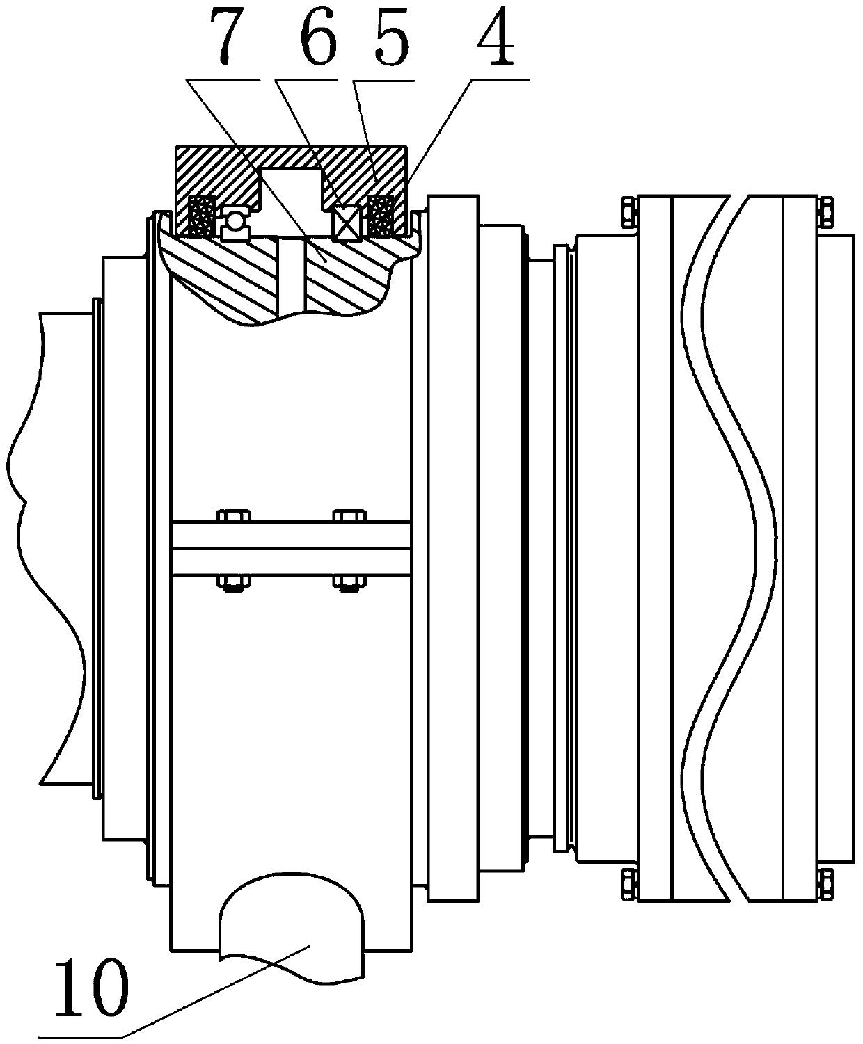 High-speed drive shaft oil-return device