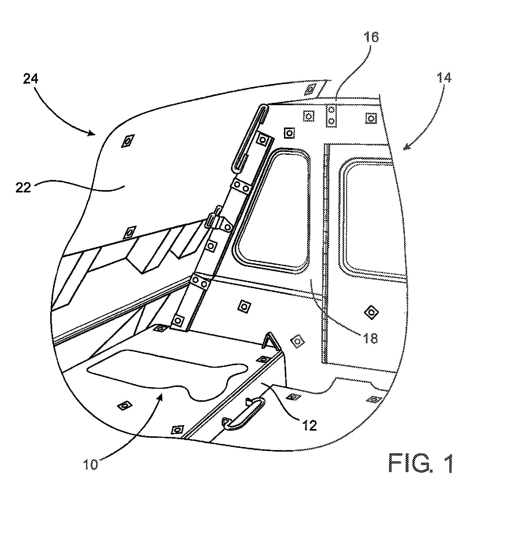 Modification of an industrial vehicle to include a containment area and mounting assembly for an alternate fuel