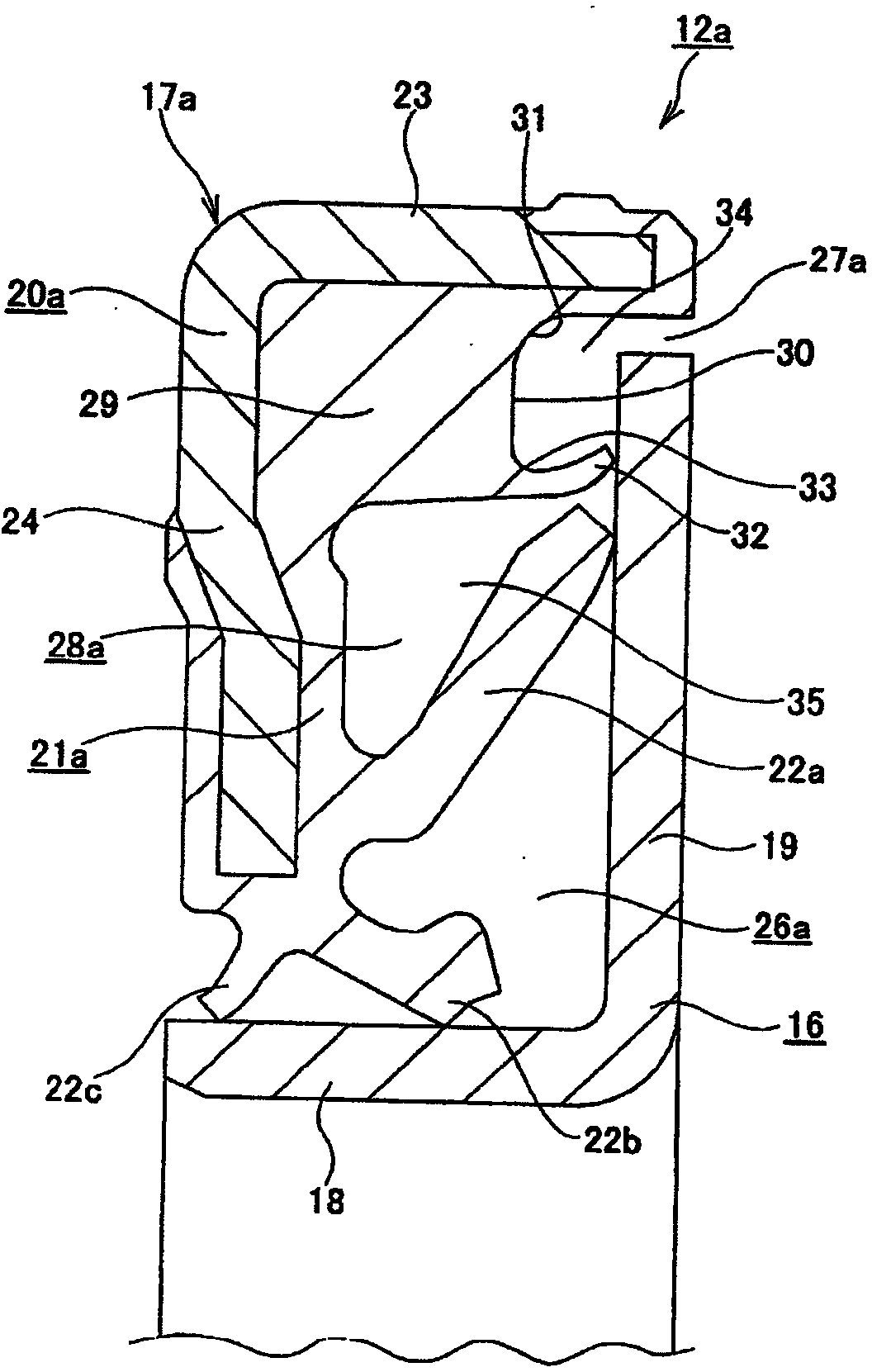 Rolling bearing unit with combination seal ring