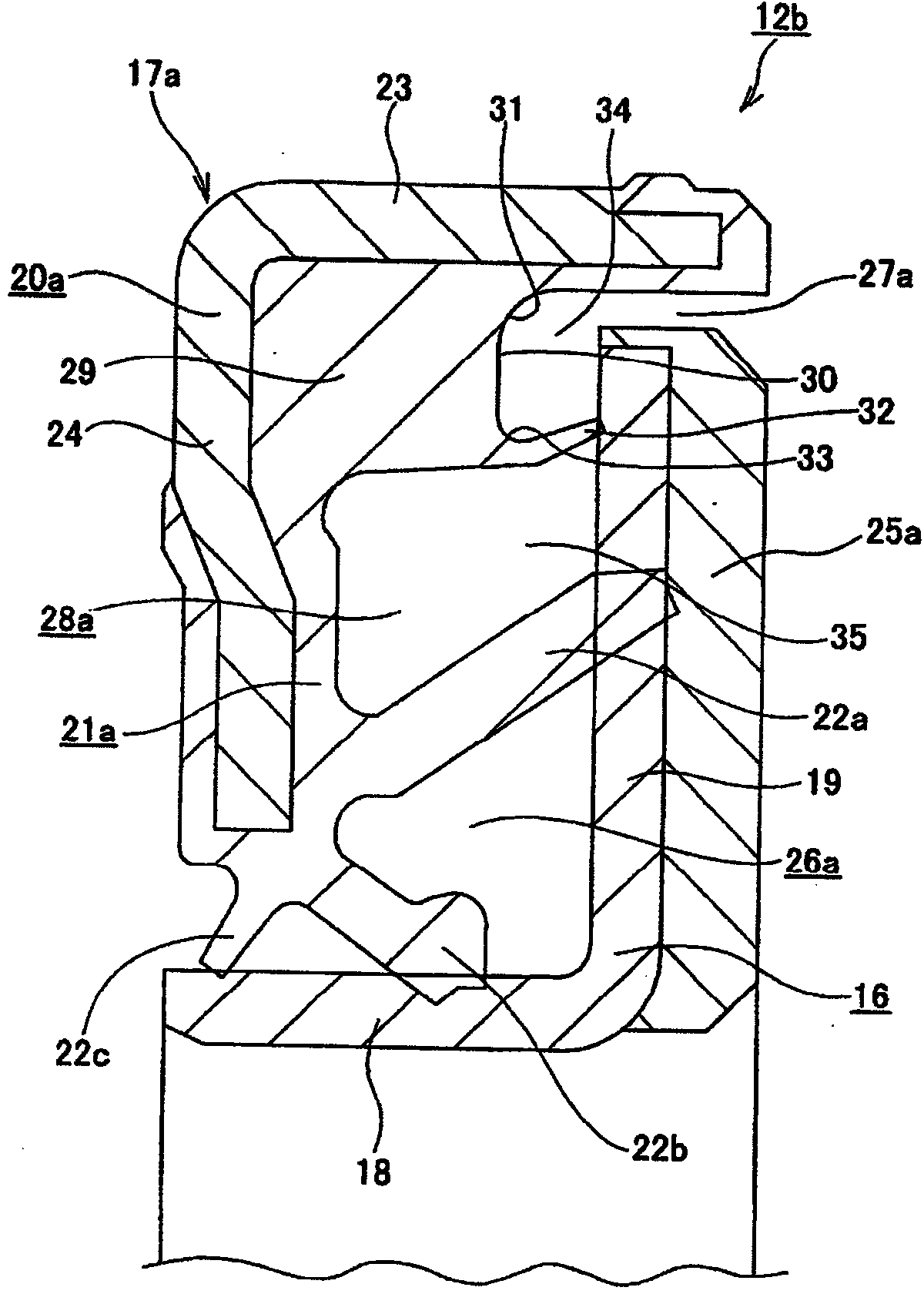 Rolling bearing unit with combination seal ring