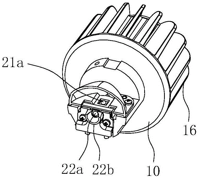 LED high beam and low beam integrated headlamp module for battery cars or motorcycles