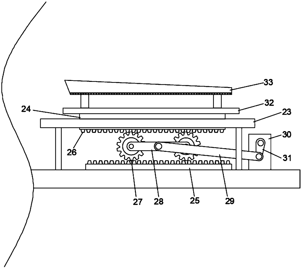 Tea leaf drying and screening device for tea leaf processing plants