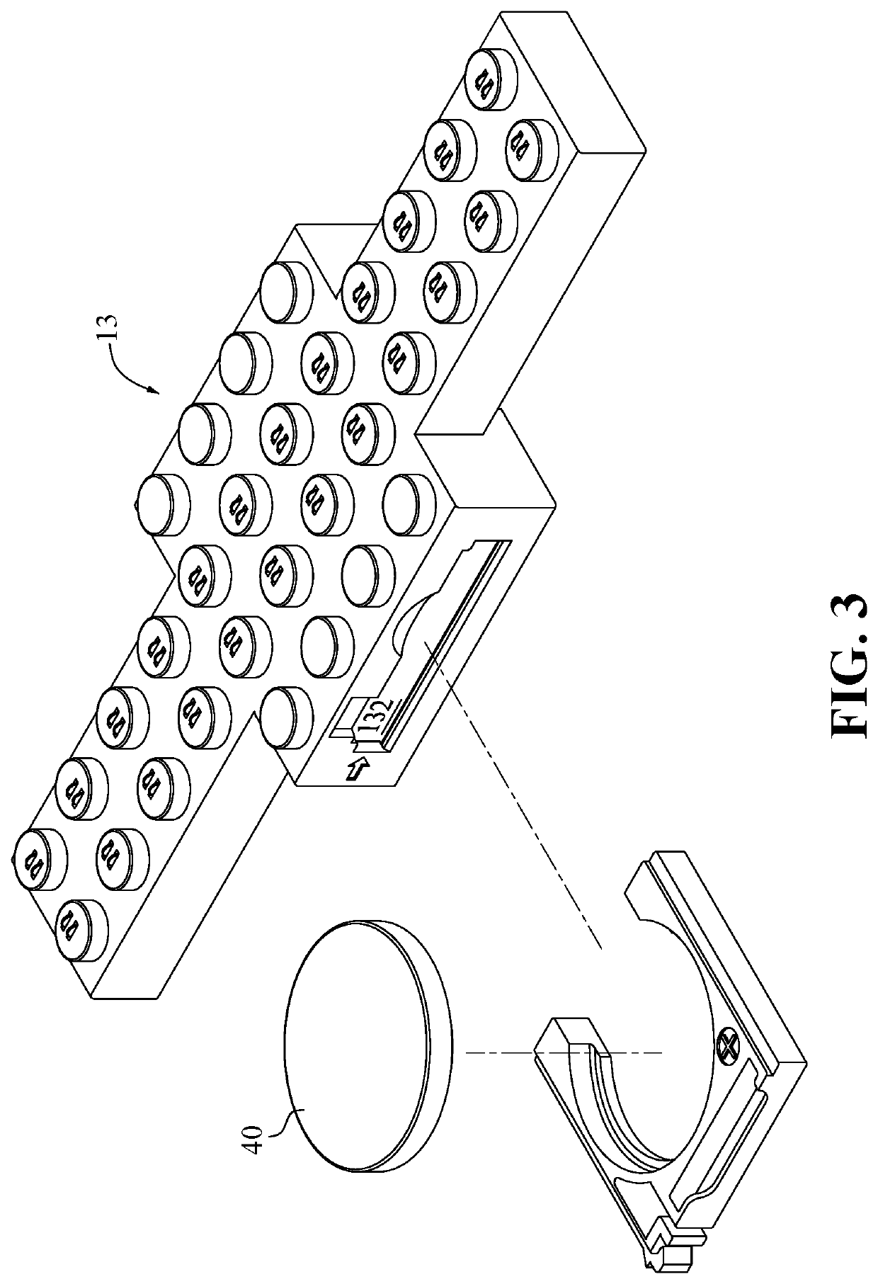 Conductive building block having different heights