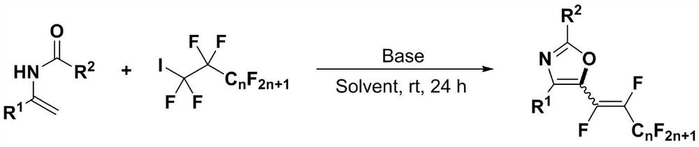 Polyfluoroalkenyl substituted oxazole compound and preparation method thereof