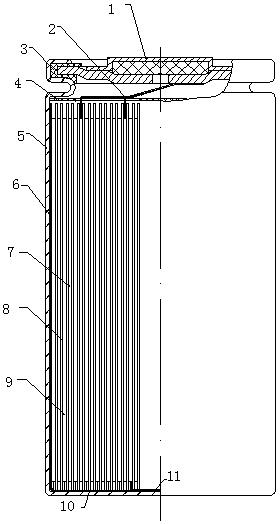 Nickel-zinc secondary seal cylindrical alkaline battery with shell as cathode and manufacturing method for nickel-zinc secondary seal cylindrical alkaline battery