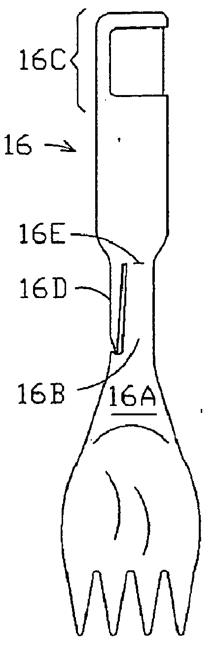 Eating utensil incorporating oral hygienic device