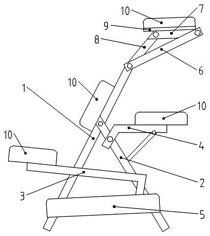 Folding massage chair