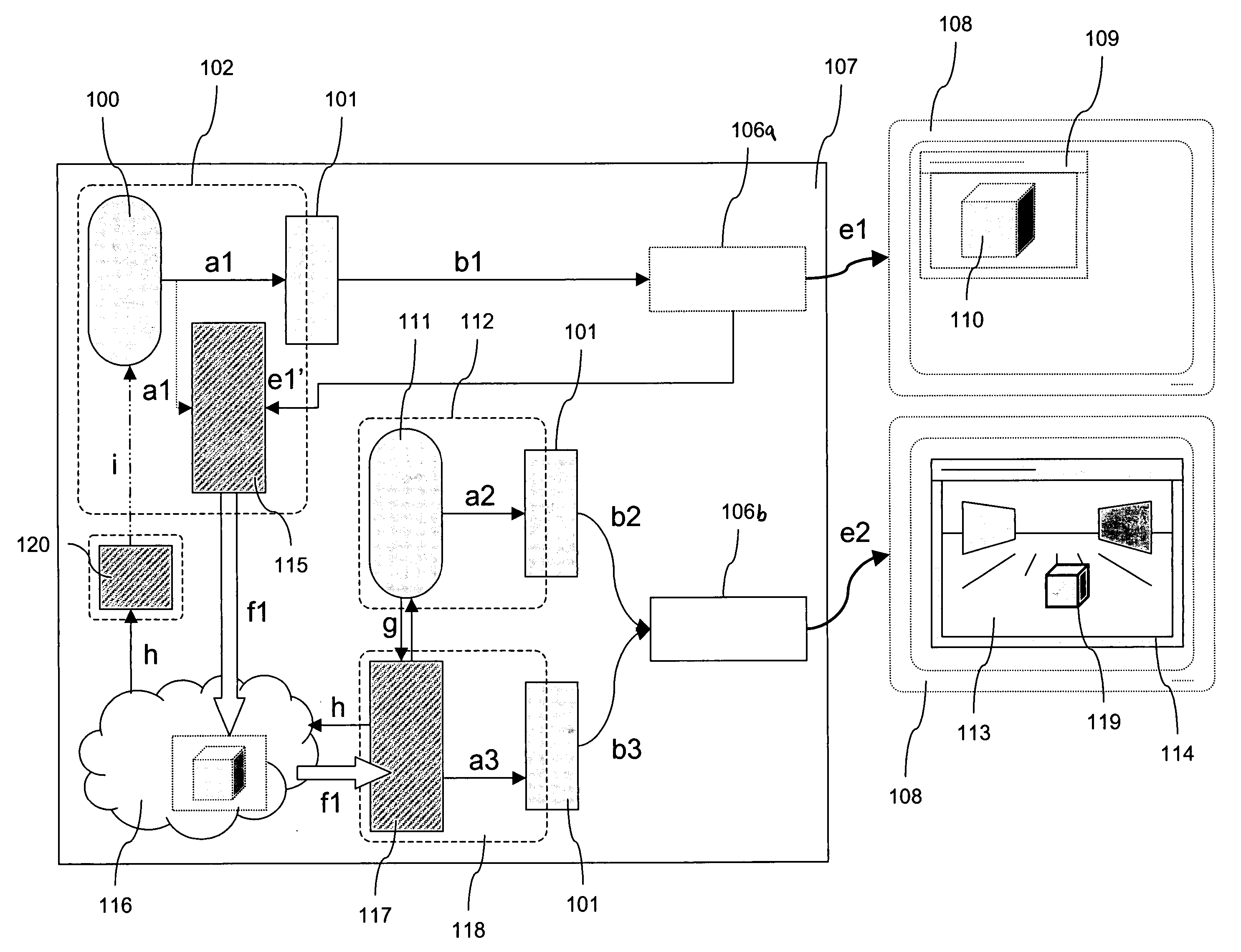 Integration of graphical application content into the graphical scene of another application