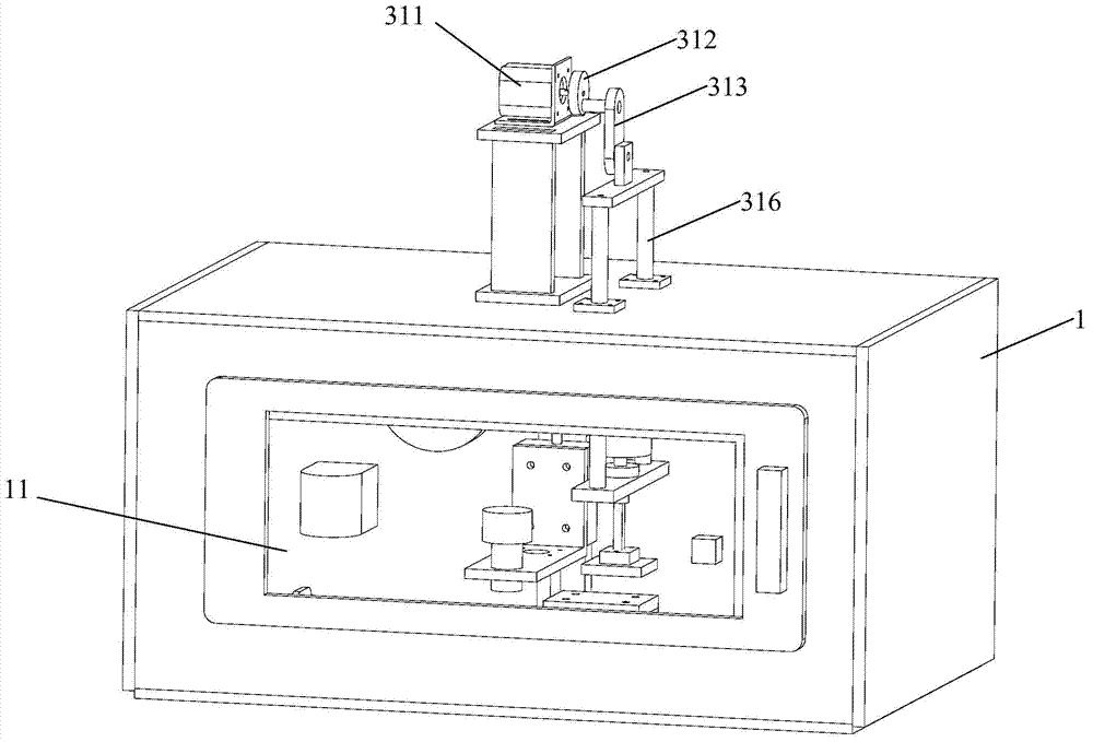 A friction generator testing device