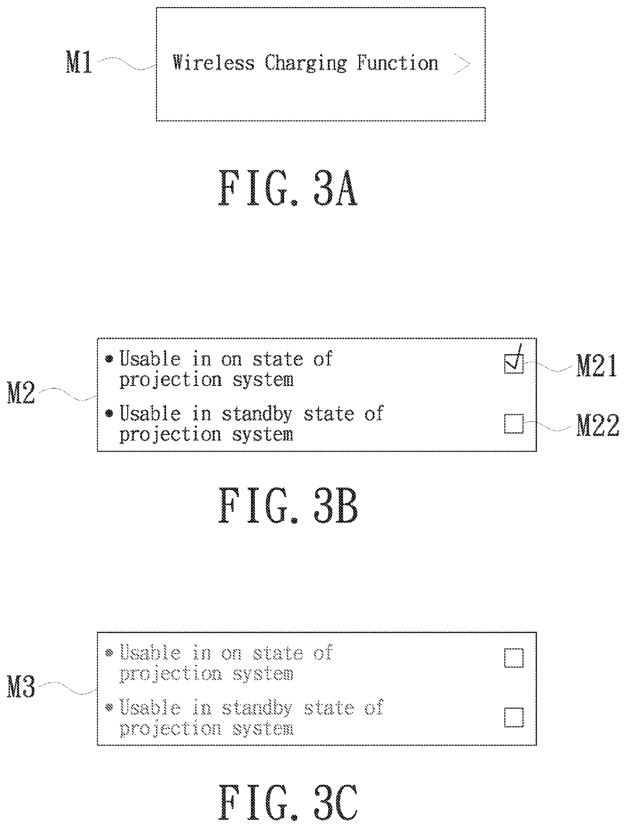 Projection system and wireless charging method of projection system