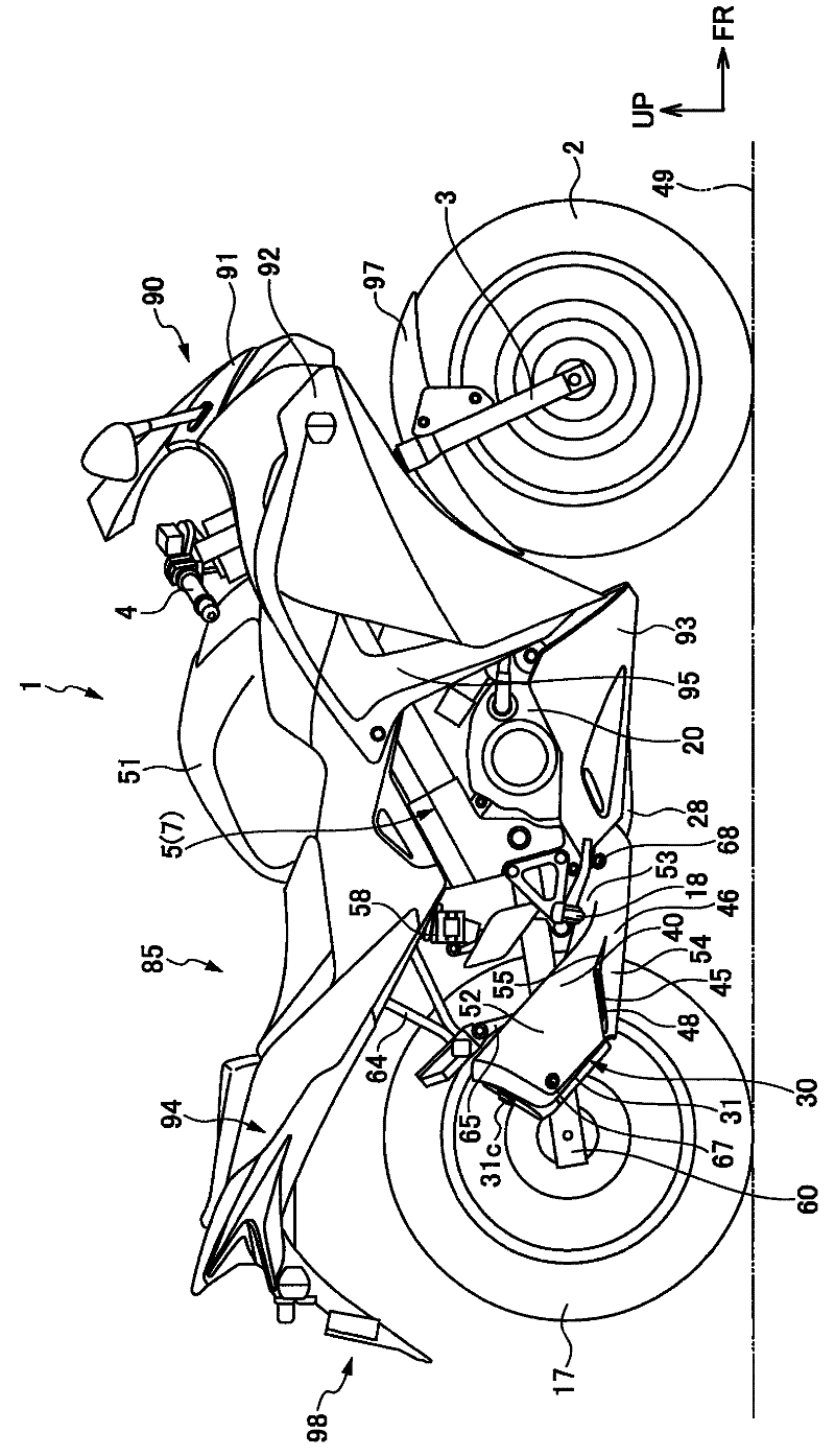 Striding type vehicle