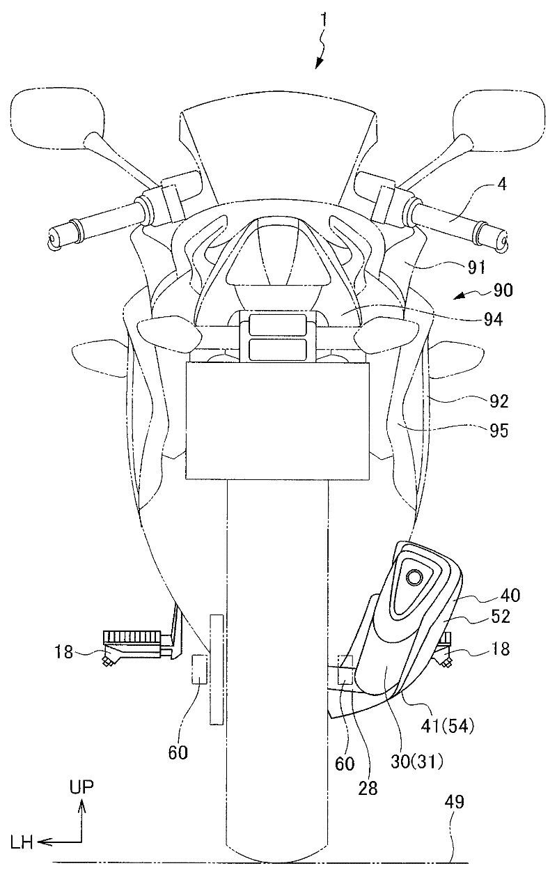 Striding type vehicle