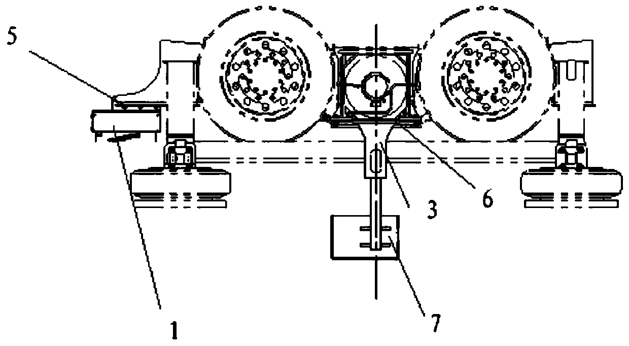 Rail current collecting device, rail vehicle bogie and power supply rail