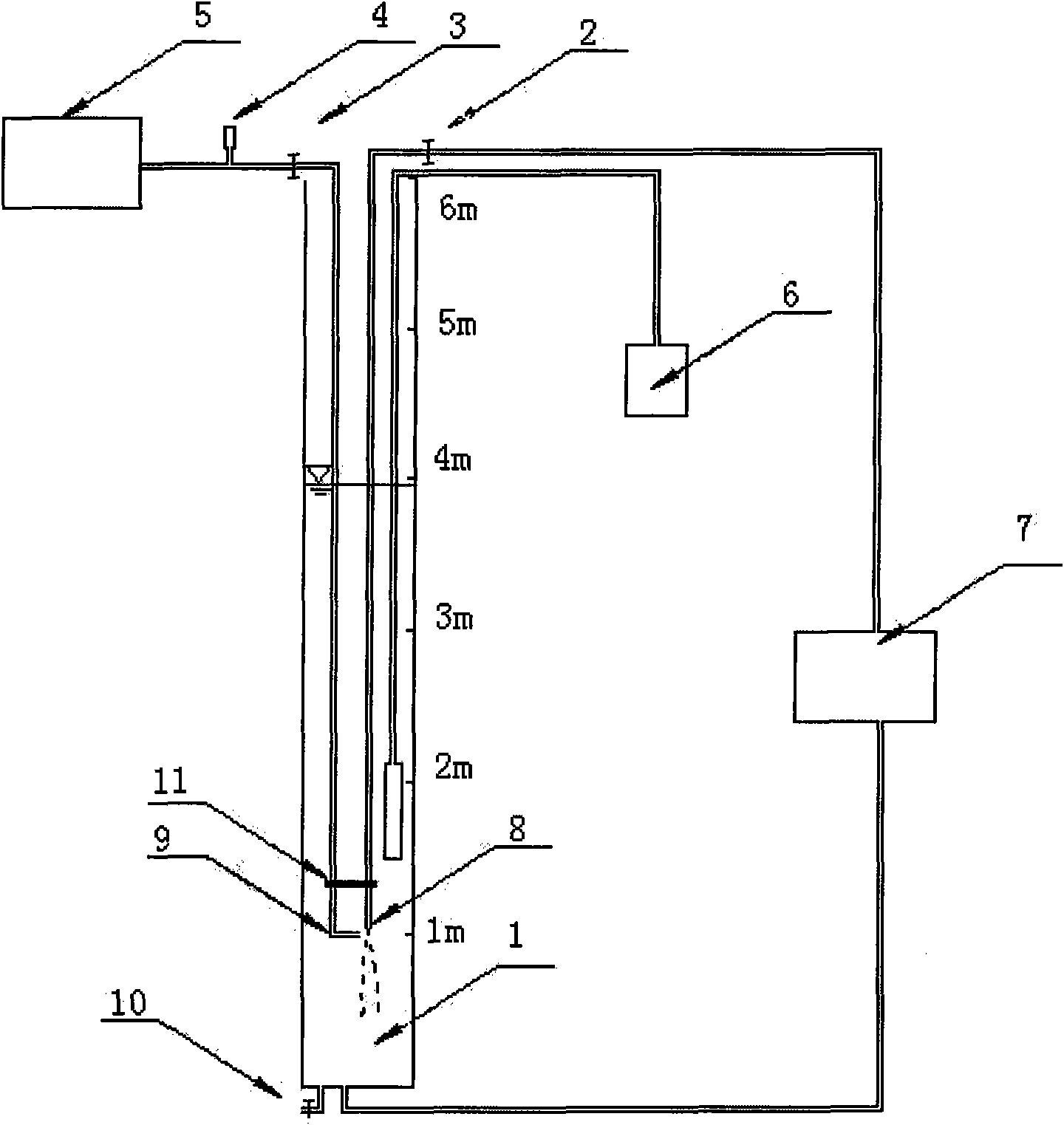 Experimental device for generating over-saturated general dissolved gas by high-speed jetting air doping